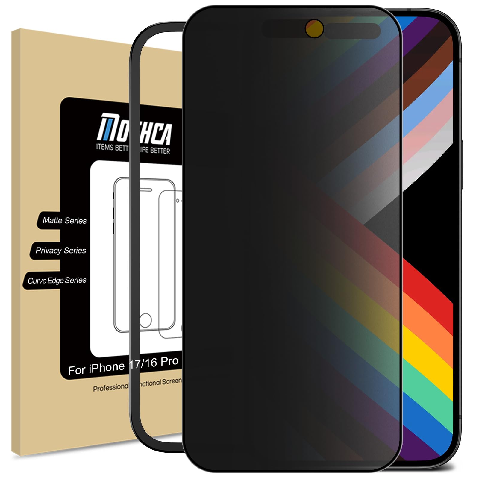 Amazon | Mothca【覗き見防止&アンチグレア】iPhone 17/iPhone 16 Pro